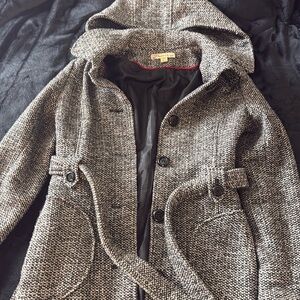 Black and White Blazer with Red Piping